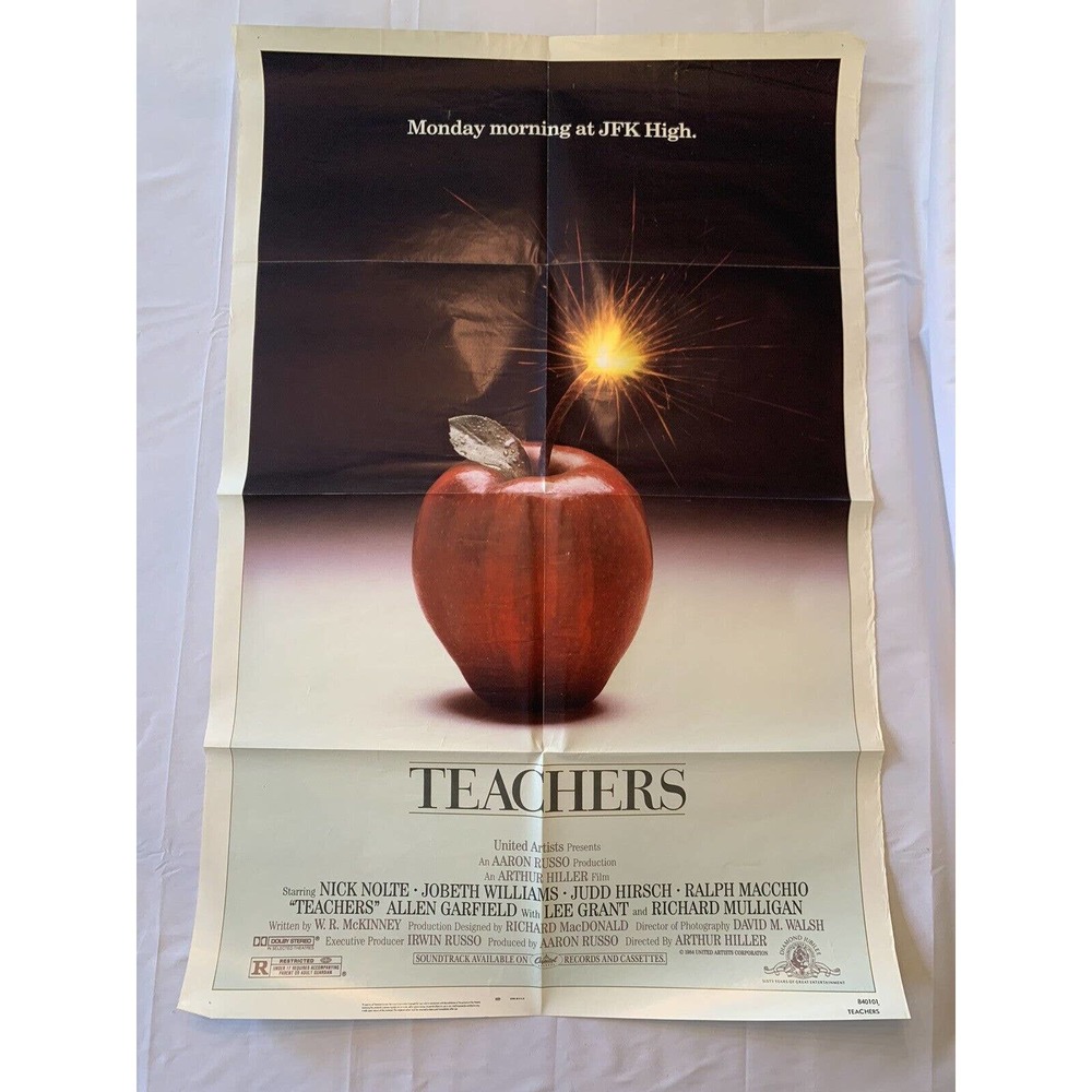 Teachers Original One Sheet Movie Poster - Folded - 1984 - Nick Nolte